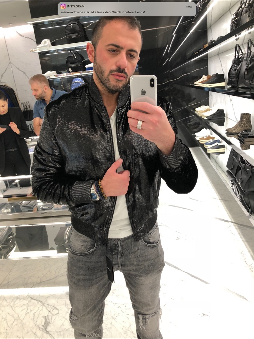 St Laurent bomber jacket. New condition.  Beautiful piece.